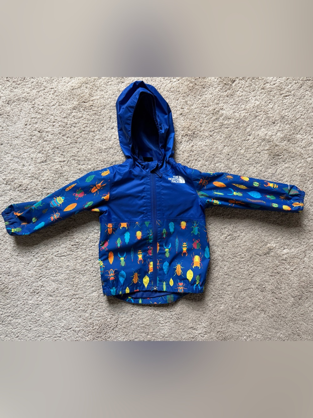 The North Face Kids Zipline Rain Jacket Blue Bug Print
